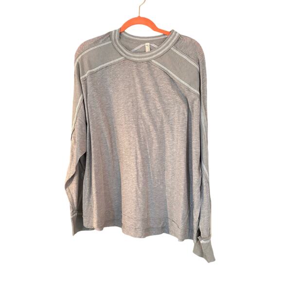 FP Movement Gray Eomans SZ M Oversized Long Sleeve Top - Picture 1 of 10